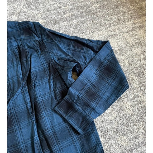Duluth Mens L Collared Shirt Blue Plaid Flannel Slim Fit Button Down NWT M9 - Picture 12 of 12